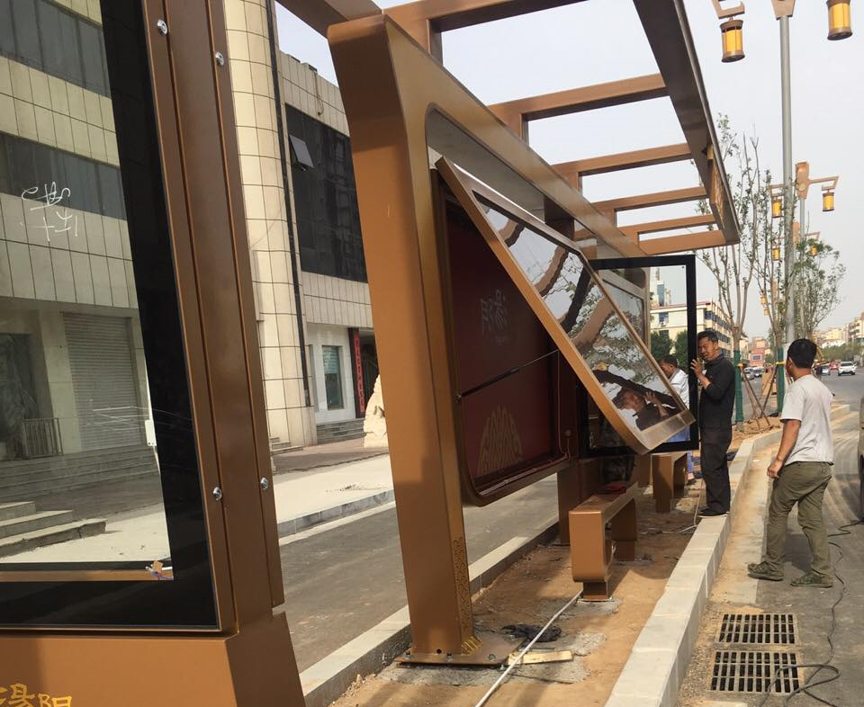 候車(chē)亭安裝圖