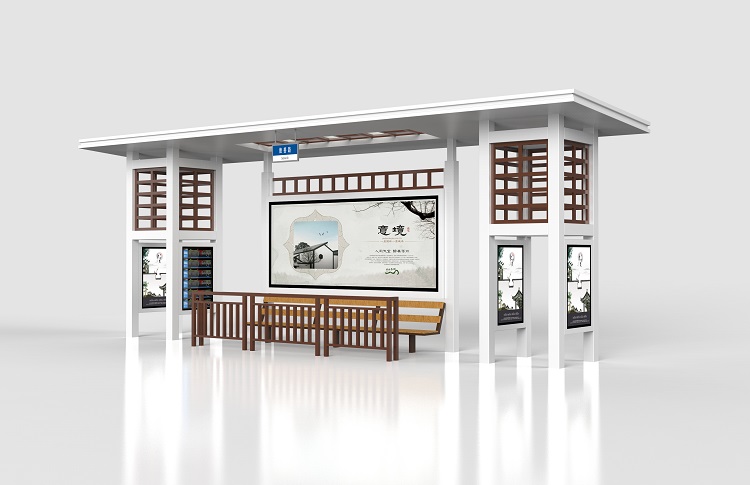 【2020年5月25日】岳陽(yáng)市公交候車(chē)亭安裝完成